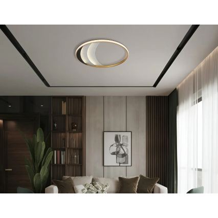 Globo - Candeeiro de tecto LED/40W/230V 3000/4000/6000K diâmetro 52 cm dourado