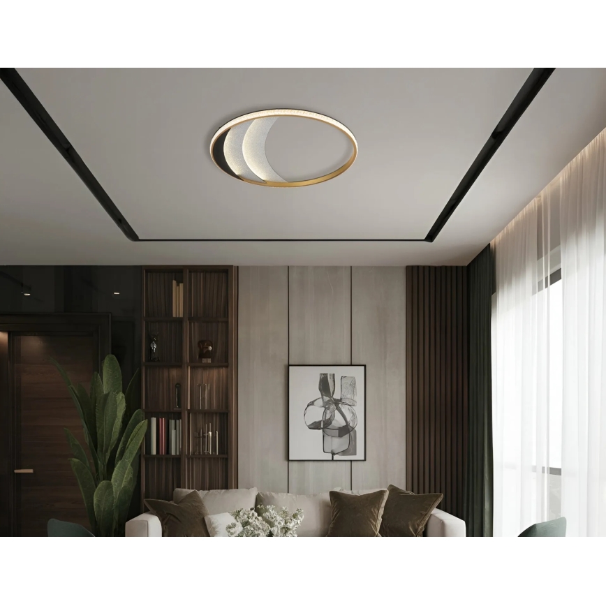 Globo - Candeeiro de tecto LED/40W/230V 3000/4000/6000K diâmetro 52 cm dourado