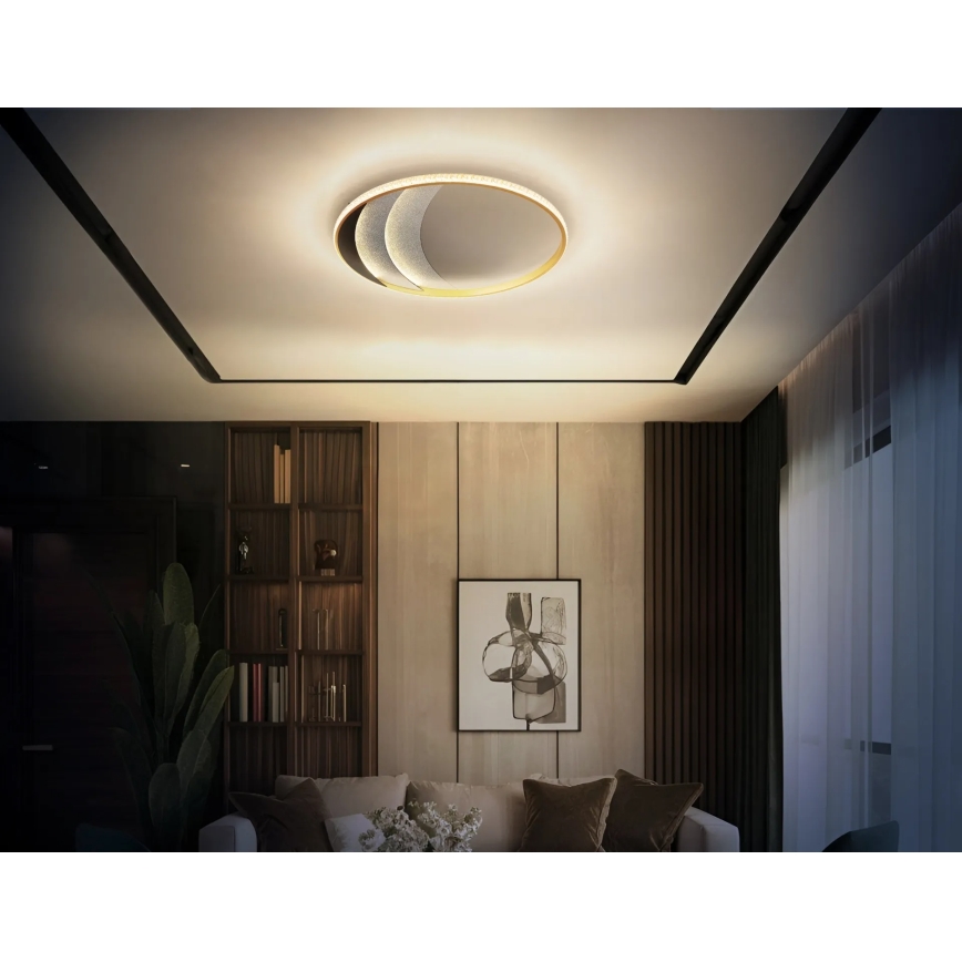Globo - Candeeiro de tecto LED/40W/230V 3000/4000/6000K diâmetro 52 cm dourado
