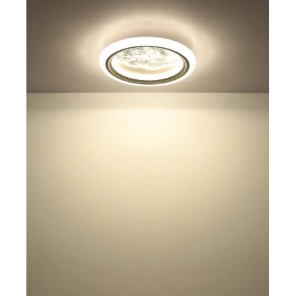 Globo - Candeeiro de tecto LED LED/28W/230V 3000/4200/6000K Ø 39,5 cm prateado