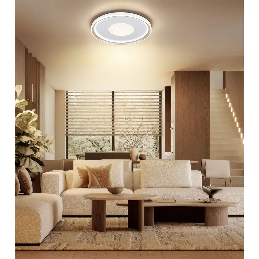 Globo - Candeeiro de teto LED dimerizável LED/60W/230V 2700-6000K Ø 59 cm branco/creme + controlo remoto