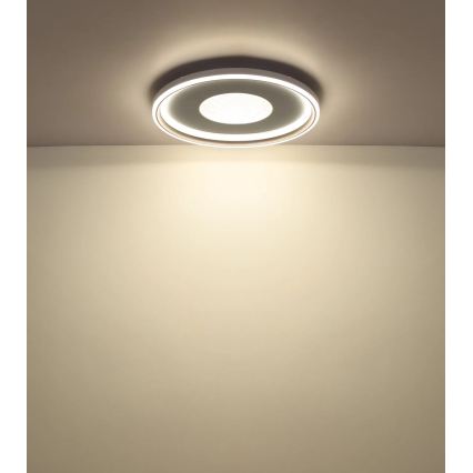 Globo - Candeeiro de teto LED dimerizável LED/60W/230V 2700-6000K Ø 59 cm branco/creme + controlo remoto