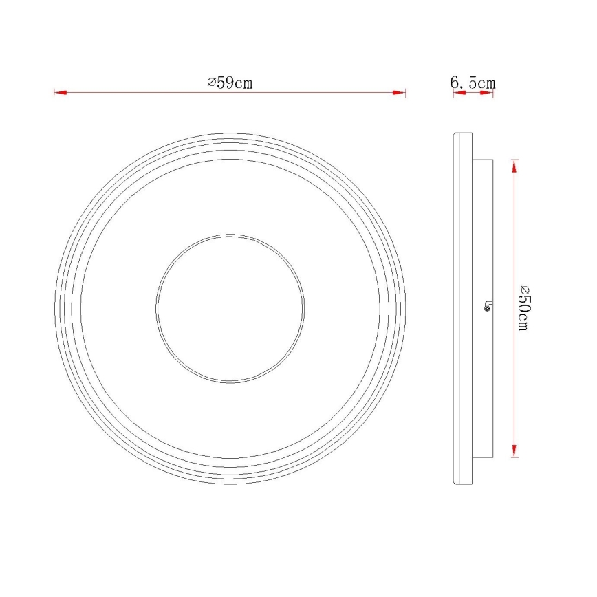 Globo - Candeeiro de teto LED dimerizável LED/60W/230V 2700-6000K Ø 59 cm branco/creme + controlo remoto