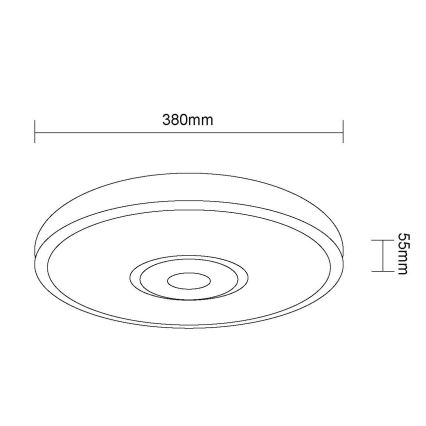 Globo - Candeeiro de tecto LED/24W/230V 3000/4000/6000K Ø 38 cm branco/cromo mate