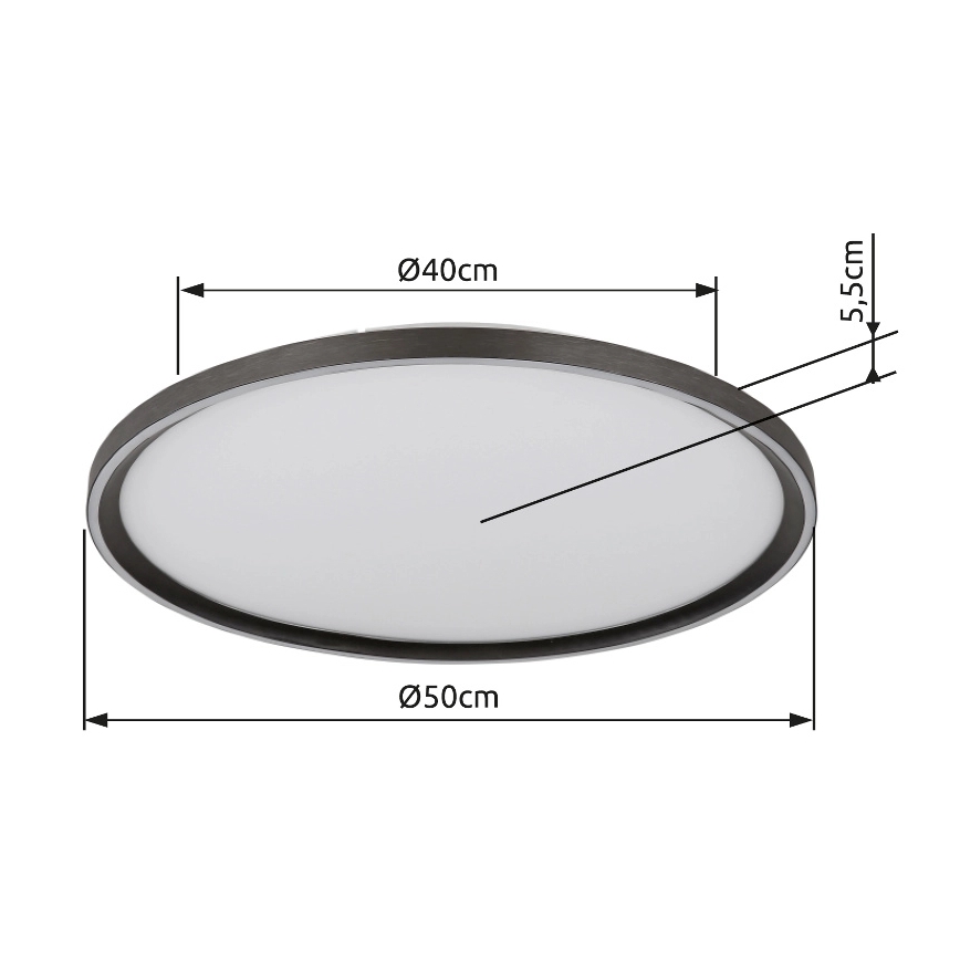 Globo - Iluminação de teto LED com regulação LED/48W/230V 2700-6000K + comando diâmetro 50 cm