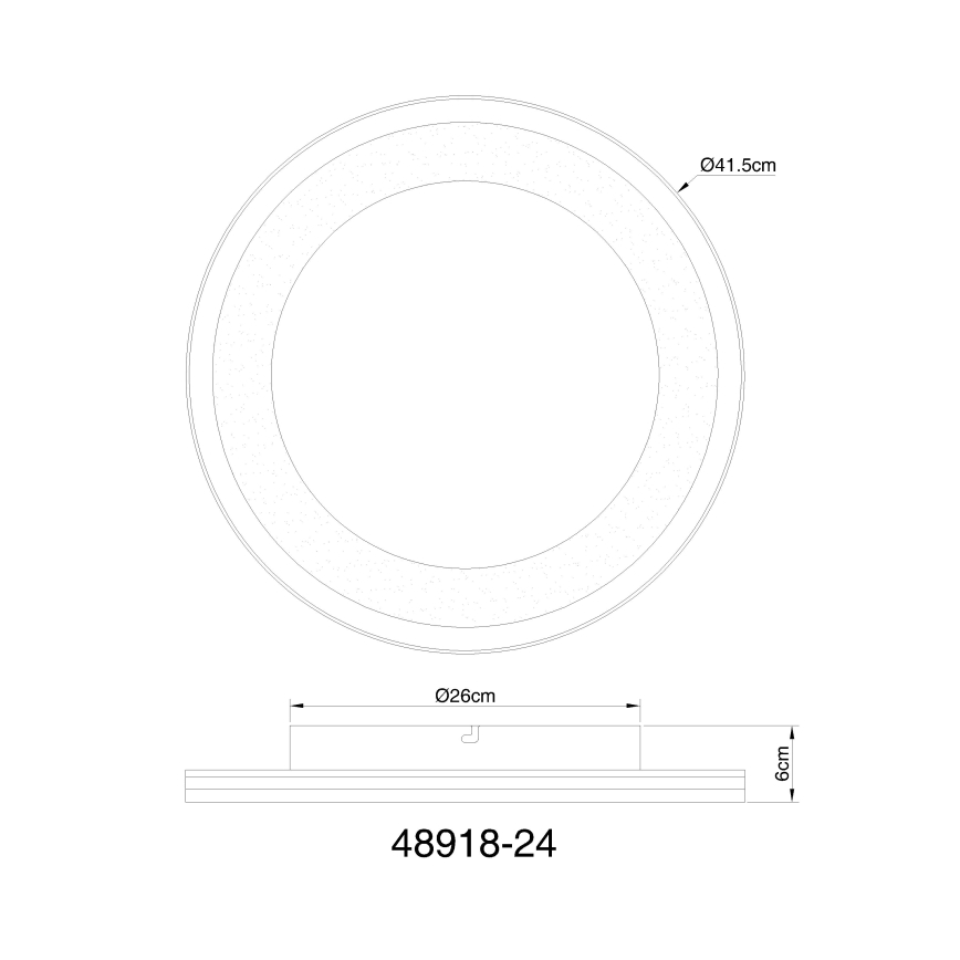 Globo - Iluminação de teto LED com regulação LED/24W/230V 2700-6000K + controlo remoto