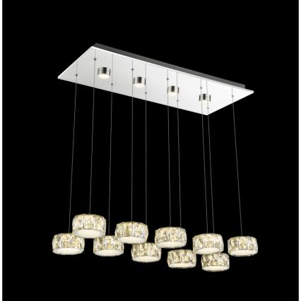 Globo - Candeeiro suspenso LED LED/92W/230V 4000K cromado brilhante/transparente