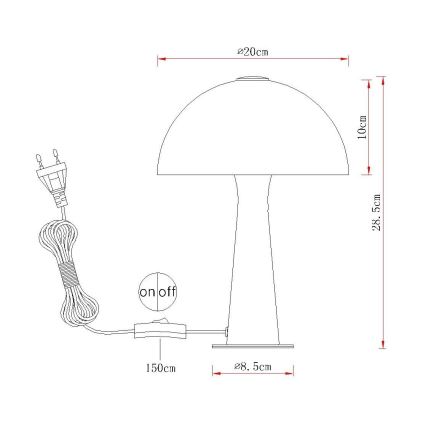 Globo - Candeeiro de mesa 1xE14/25W/230V branco