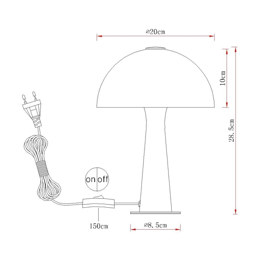 Globo - Candeeiro de mesa 1xE14/25W/230V branco