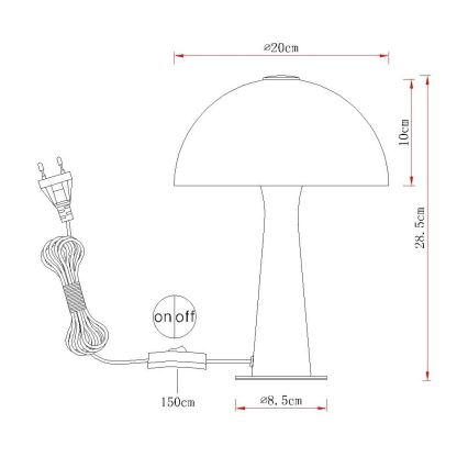Globo - Candeeiro de mesa 1xE14/25W/230V preto
