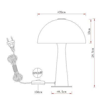 Globo - Candeeiro de mesa 1xE14/25W/230V bege
