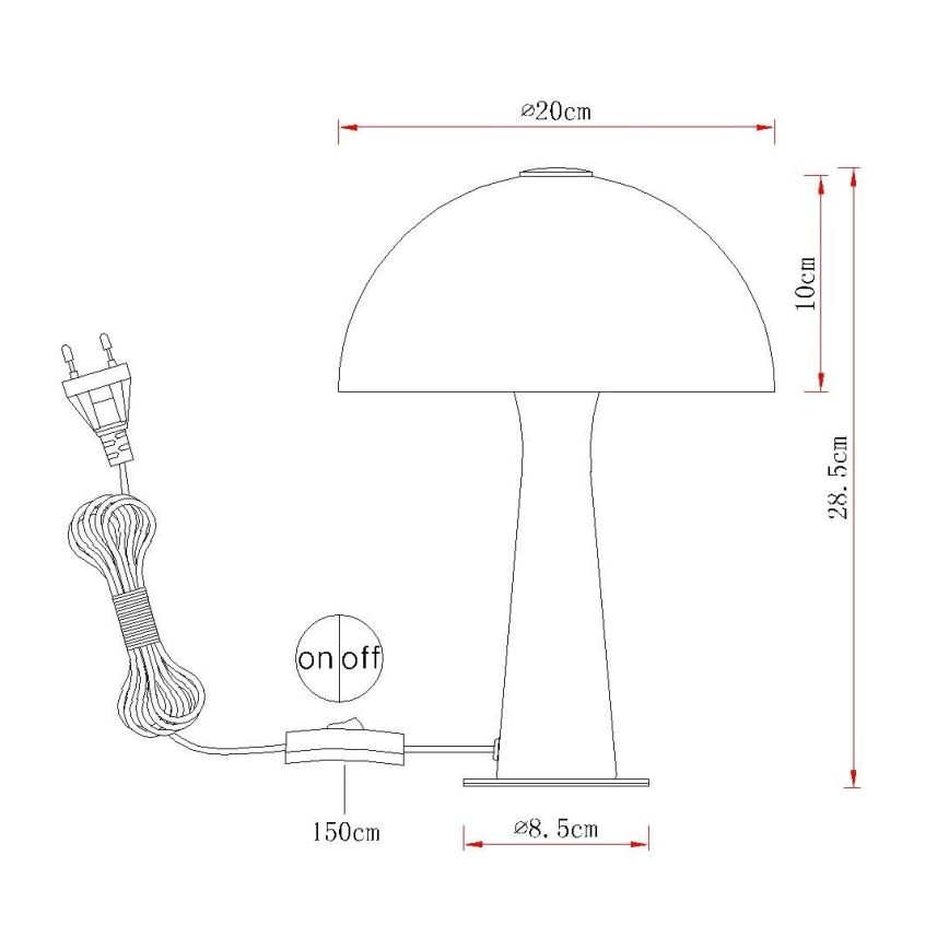 Globo - Candeeiro de mesa 1xE14/25W/230V bege