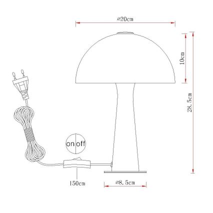 Globo - Candeeiro de mesa 1xE14/25W/230V creme