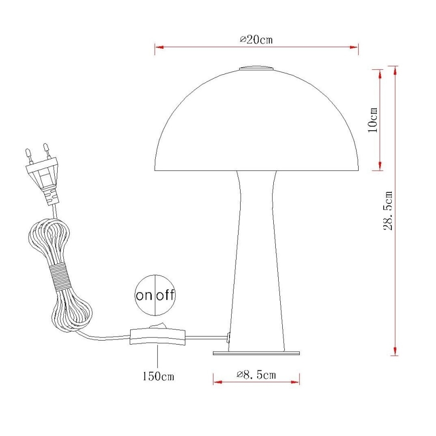 Globo - Candeeiro de mesa 1xE14/25W/230V cromado mate