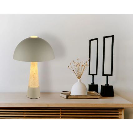 Globo - Candeeiro de mesa 1xE27ILLU/40W/230V cinzento