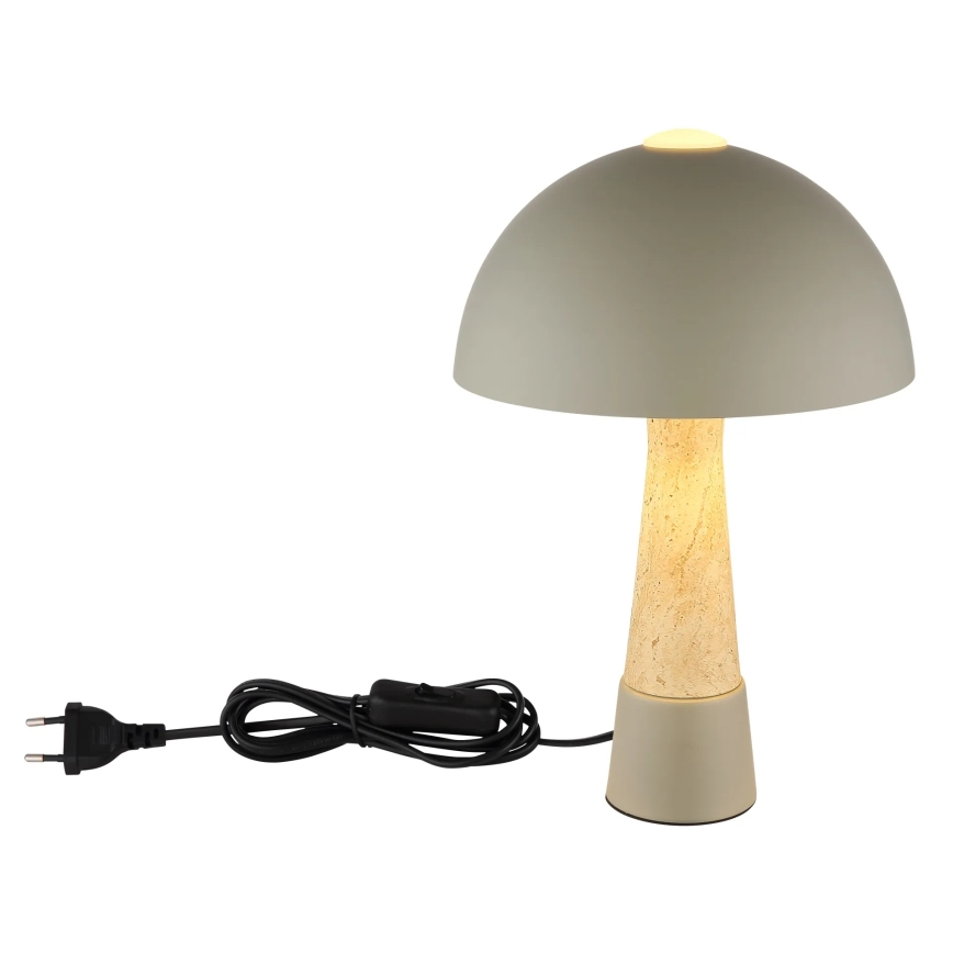 Globo - Candeeiro de mesa 1xE27ILLU/40W/230V cinzento