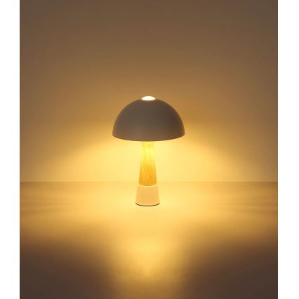 Globo - Candeeiro de mesa 1xE27ILLU/40W/230V creme