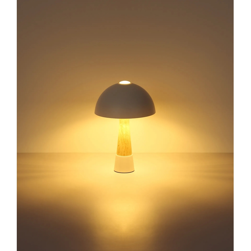 Globo - Candeeiro de mesa 1xE27ILLU/40W/230V creme
