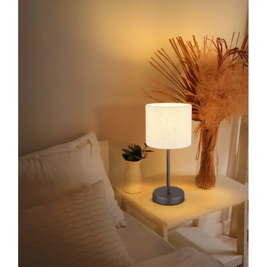 Globo - Candeeiro de mesa 1xE27/25W/230V preto/bege