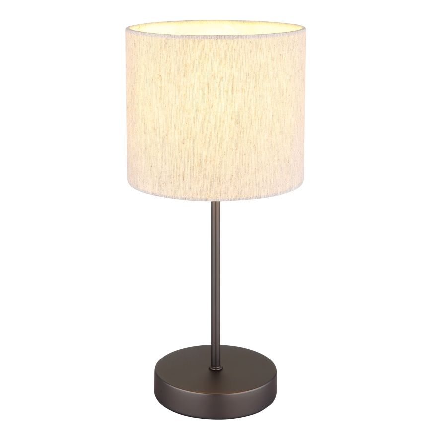 Globo - Candeeiro de mesa 1xE27/25W/230V preto/bege