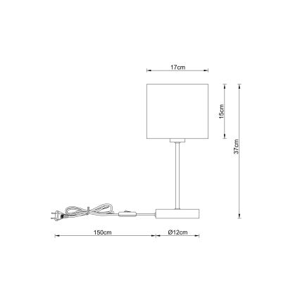 Globo - Candeeiro de mesa 1xE27/25W/230V preto/bege