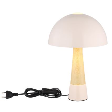 Globo - Candeeiro de mesa 1xE27ILLU/40W/230V bege