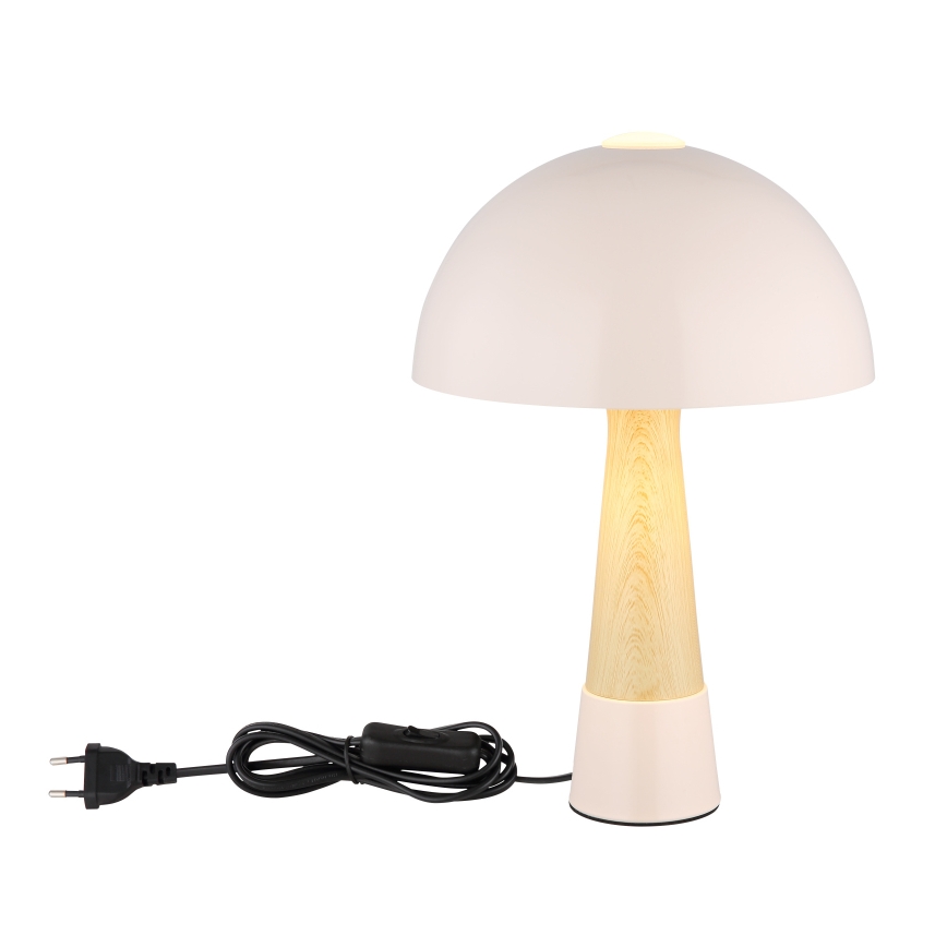 Globo - Candeeiro de mesa 1xE27ILLU/40W/230V bege