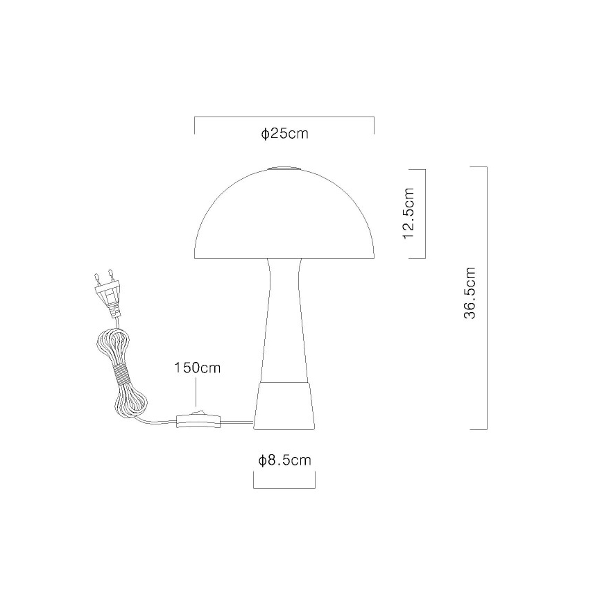 Globo - Candeeiro de mesa 1xE27ILLU/40W/230V bege