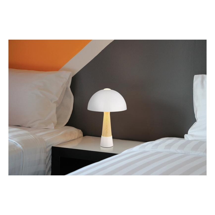 Globo - Candeeiro de mesa 1xE27ILLU/40W/230V branco