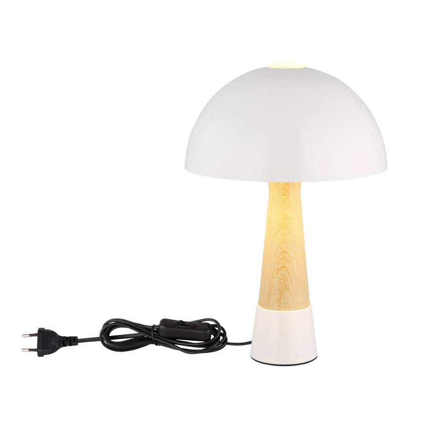 Globo - Candeeiro de mesa 1xE27ILLU/40W/230V branco