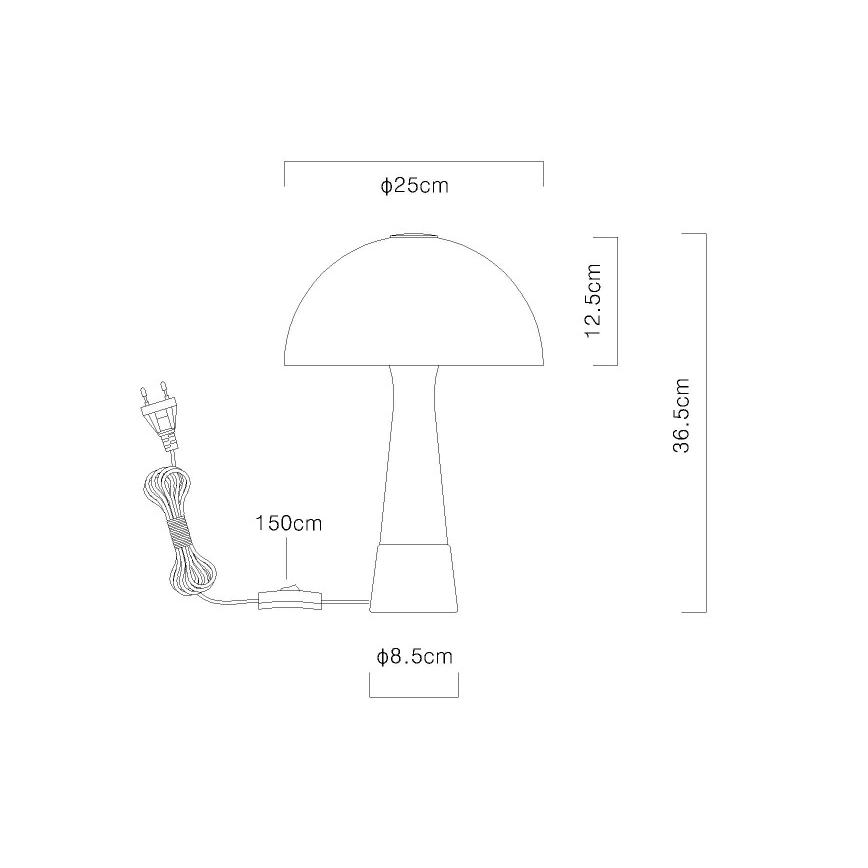 Globo - Candeeiro de mesa 1xE27ILLU/40W/230V branco