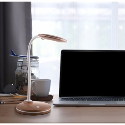 Globo - Candeeiro de mesa táctil LED com regulação LED/4W/230V castanho