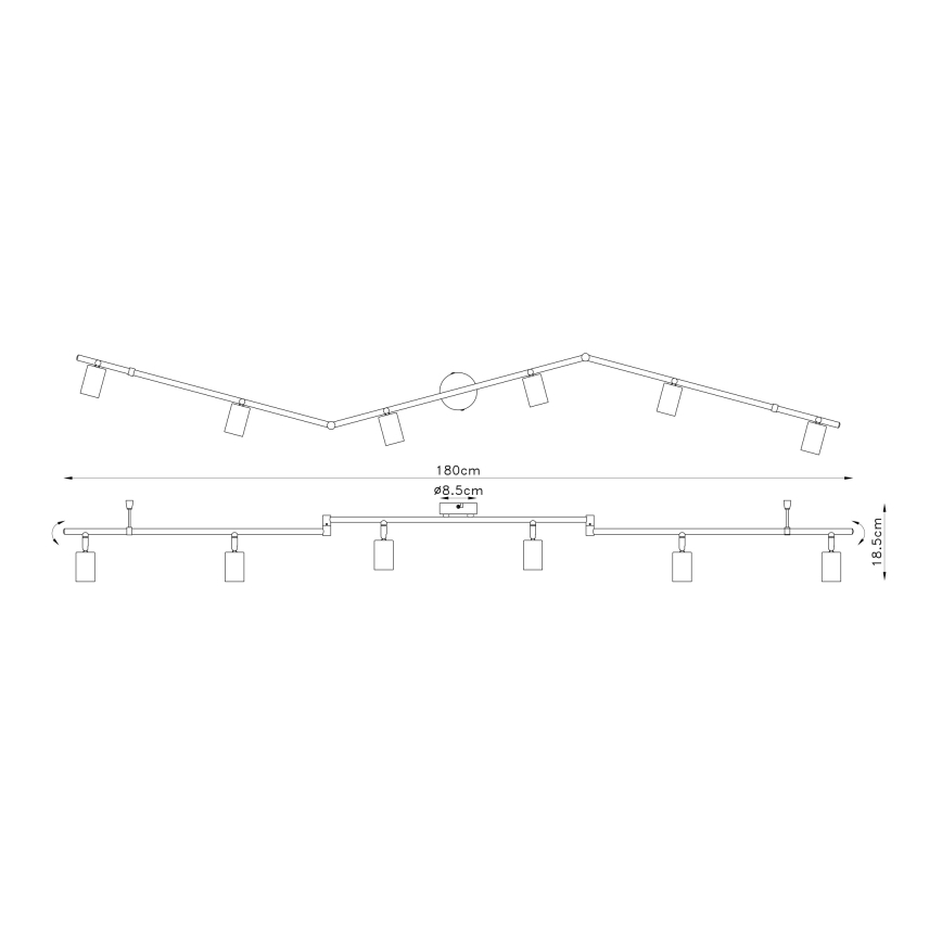 Globo - Foco 6xE27/60W/230V