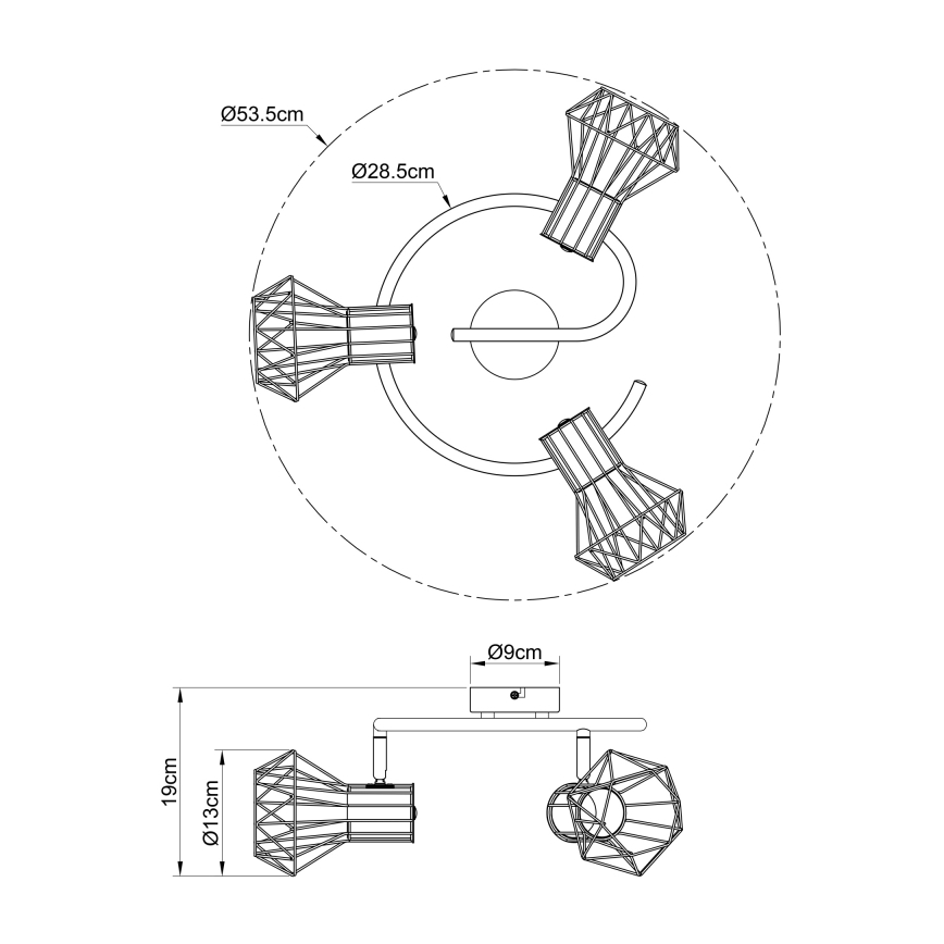 Globo - Foco 3xE27/40W/230V