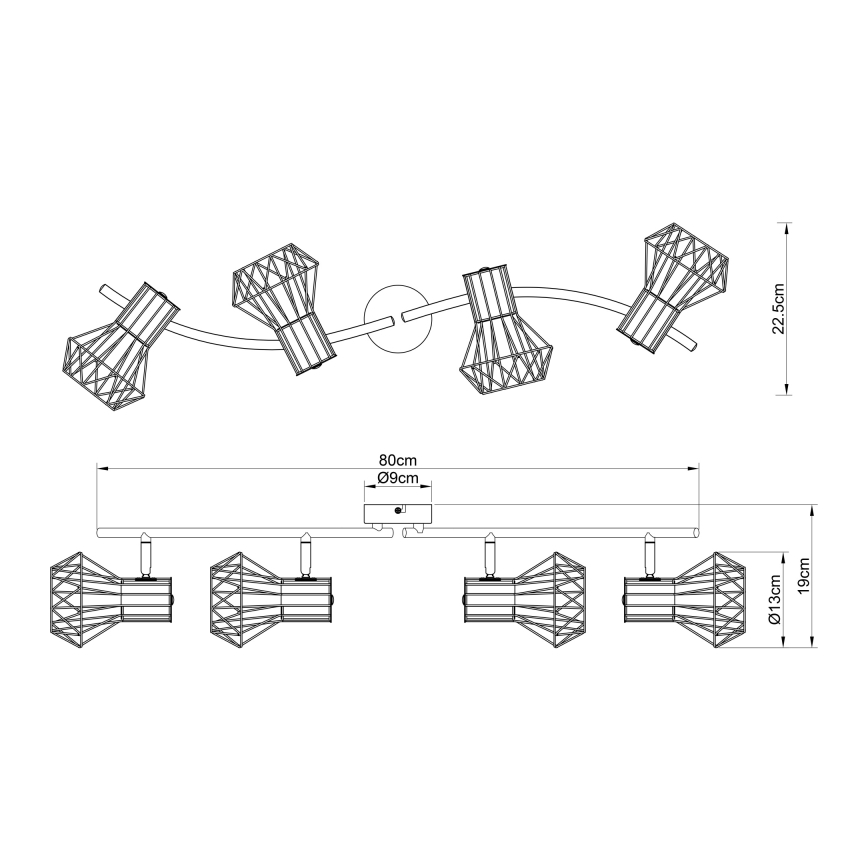 Globo - Foco 4xE27/40W/230V