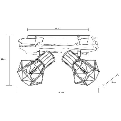 Globo - Foco 2xE27/60W/230V