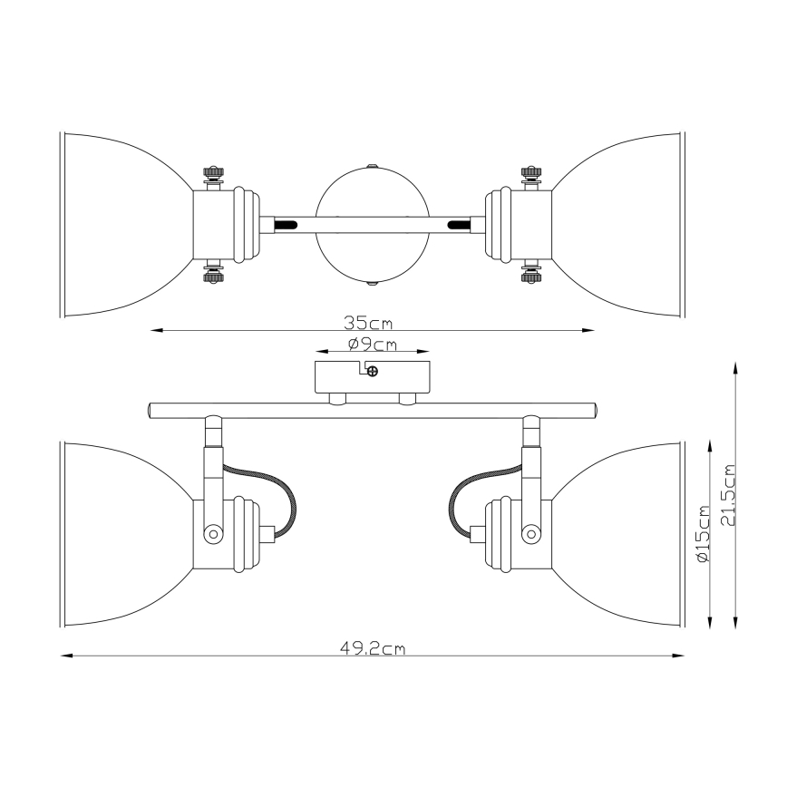 Globo - Foco 2xE27/40W/230V