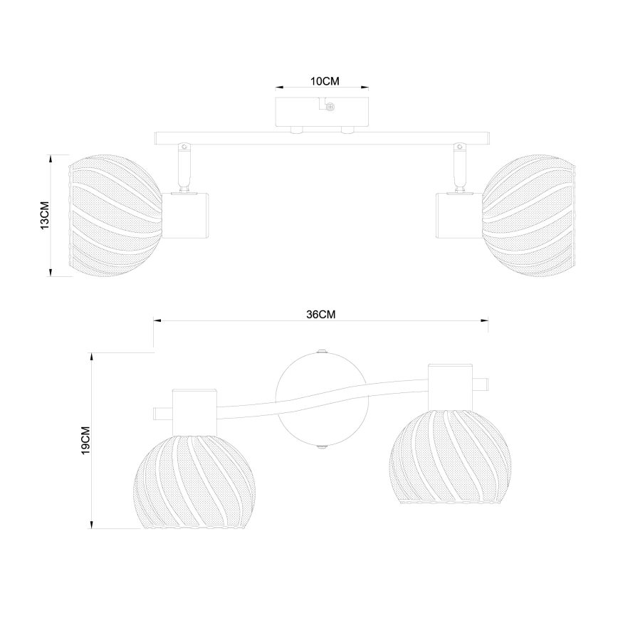 Globo - Foco 2xE27/40W/230V