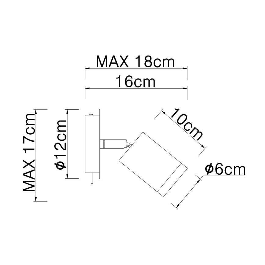 Globo - Foco de parede 1xE27/60W/230V