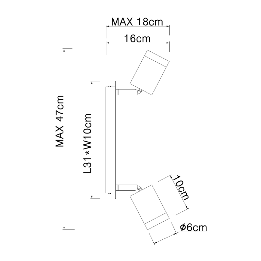 Globo - Foco 2xE27/60W/230V