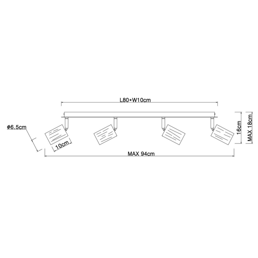 Globo - Refletor 4xE27/60W/230V
