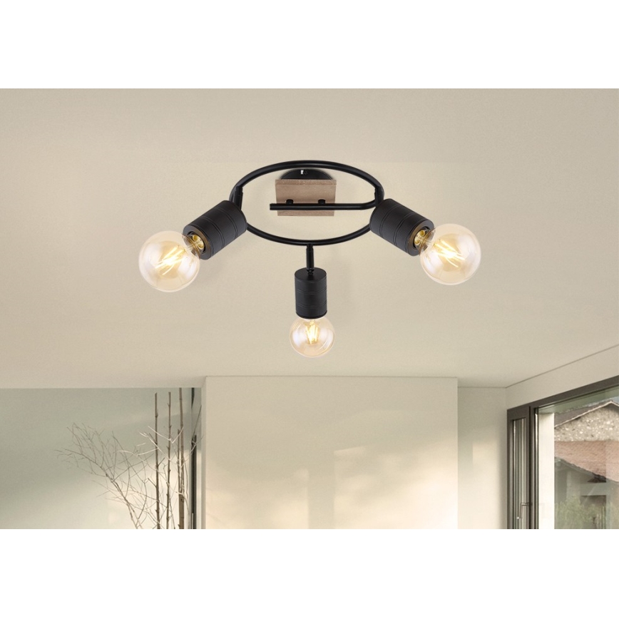 Globo - Foco 3xE27/60W/230V álamo