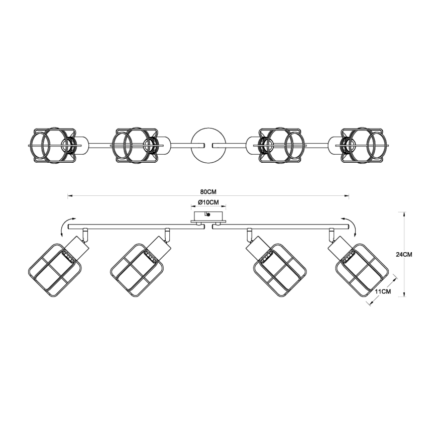 Globo - Foco 4xE27/40W/230V