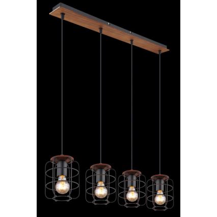 Globo - Lustre suspenso com cabo 4xE27/40W/230V