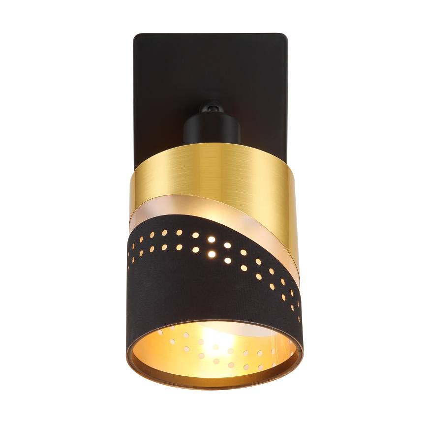 Globo - Foco de parede 1xE14/25W/230V preto/dourado