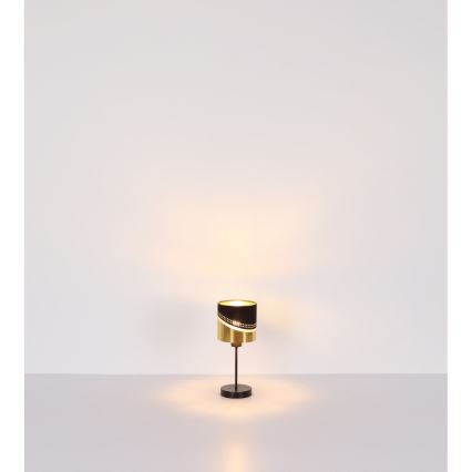 Globo - Candeeiro de mesa 1xE27/40W/230V diâmetro 16 cm preto/dourado