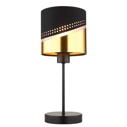 Globo - Candeeiro de mesa 1xE27/40W/230V diâmetro 16 cm preto/dourado