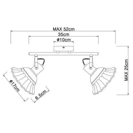 Globo - Refletor 2xE27/40W/230V