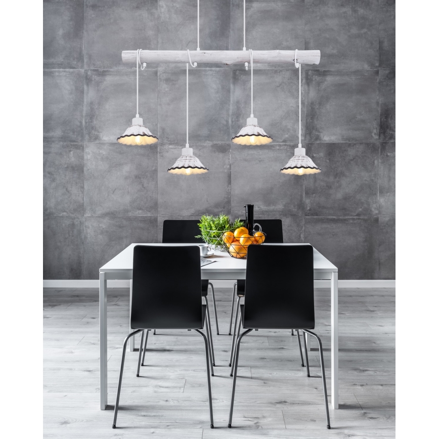 Globo - Candelabro num fio 4xE27/40W/230V