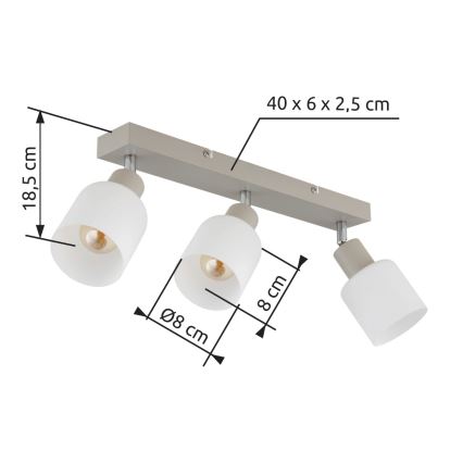 Globo - Candeeiro de focos 3xE14/25W/230V
